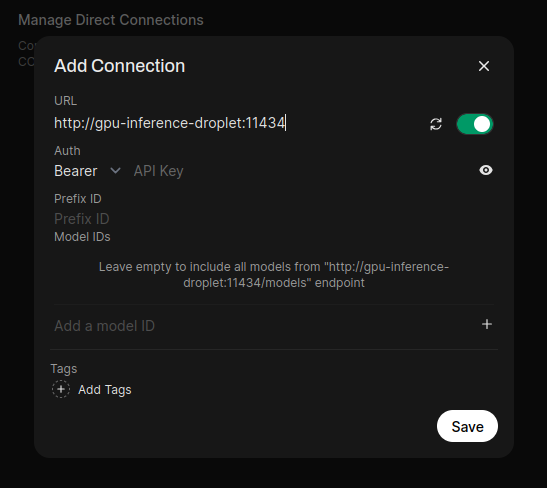 Add a connection
