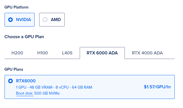 Select the GPU